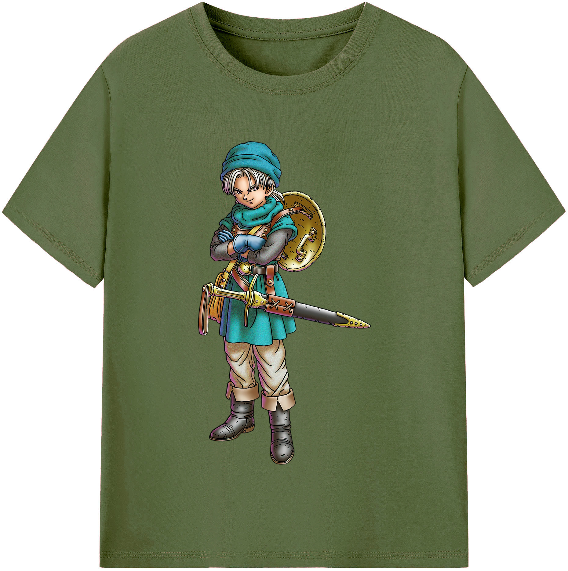 （画像用） ドラゴンクエスト Doragon Kuesuto Dragon Quest 綿100％半袖Tシャツ（フロントプリント）